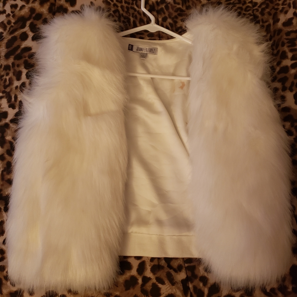Jlo faux fur vest NWOT